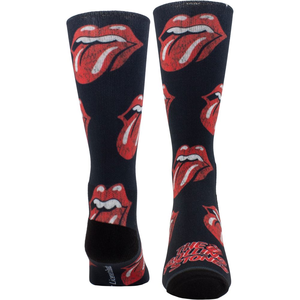 The Rolling Stones - Allover Tongues Sublimation Chaussettes - Noir/Rouge